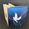 5 gevouwen wenskaarten met envelop. Tekening duif
