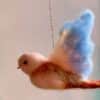 one of a kind vogeltje van vilt "wisdom"