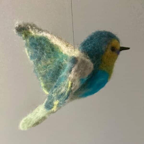 one of a kind vogeltje van vilt "fly away with me" - Afbeelding 4