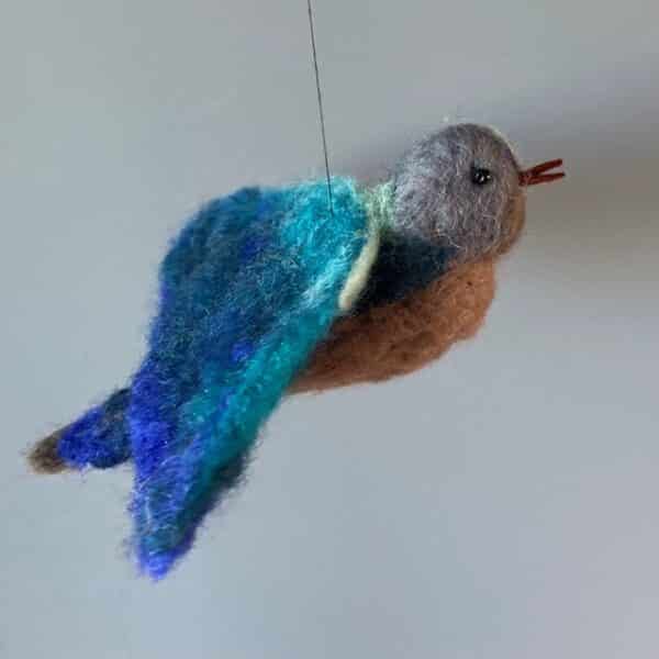 one of a kind vogeltje van vilt "being here for you" - Afbeelding 4