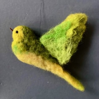 one of a kind vogeltje van vilt "come along and play" - Afbeelding 2