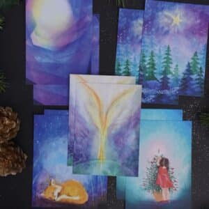 Setje van 10 ansichtkaarten 'kerst'