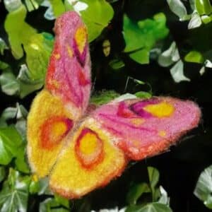 Test vlinder van vilt